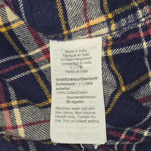 J. Crew Plaid Flannel Xl Men's Button Down Shirt - Blue - Picture 9 of 11